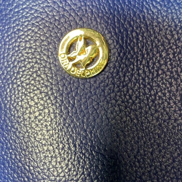 Ora Delphine Blue Leather Satchel Bag - Picture 2 of 12